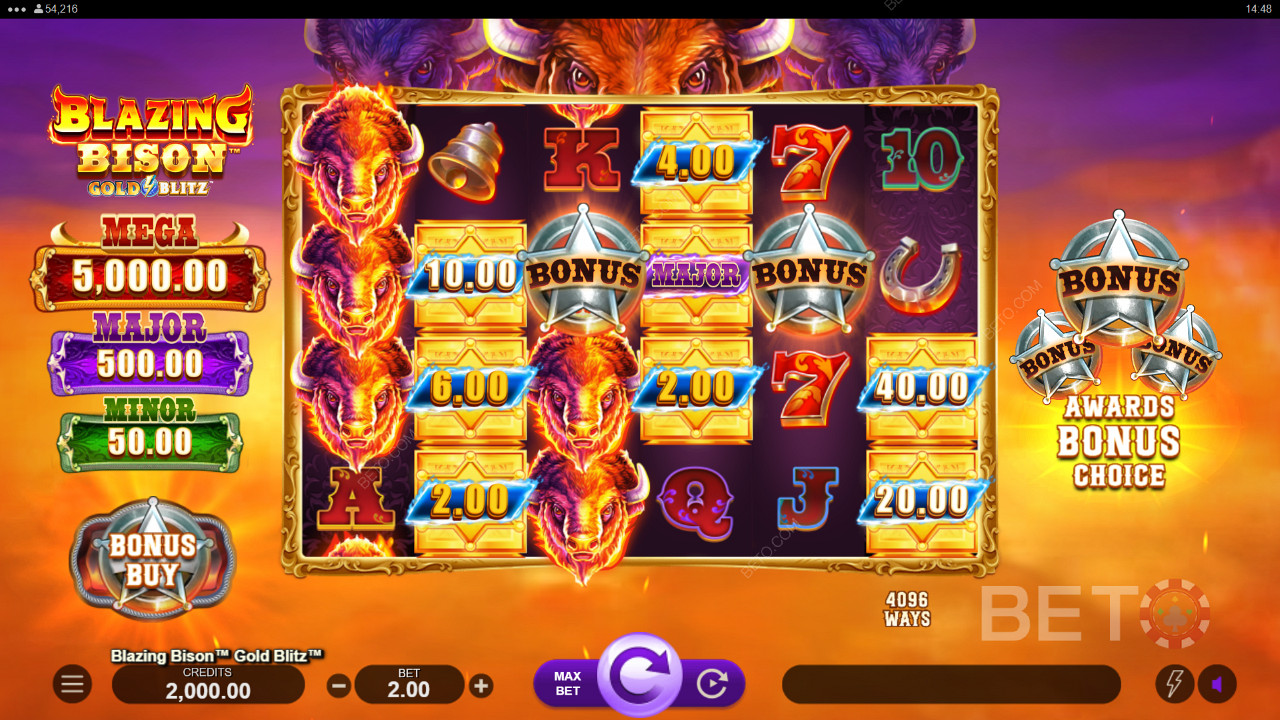 BETO Slots tarafından Blazing Bison Gold Blitz İncelemesi