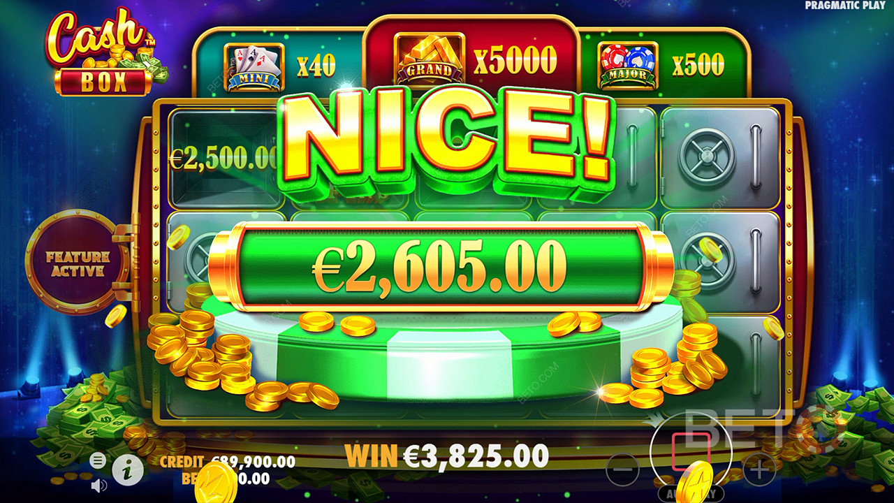 Cash Box Online Slot oyununda bahsinizin 5.000 katını kazanın!