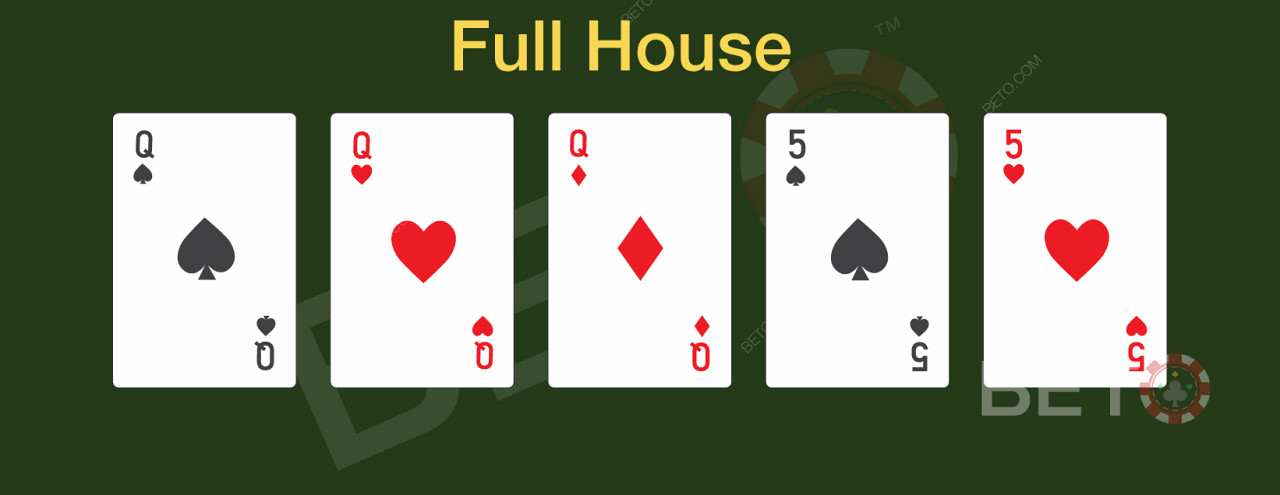Full house online pokerde iyi bir poker elidir