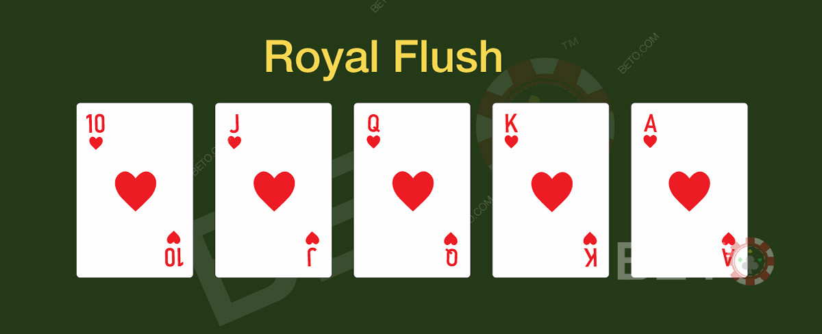 Royal flush ve online poker