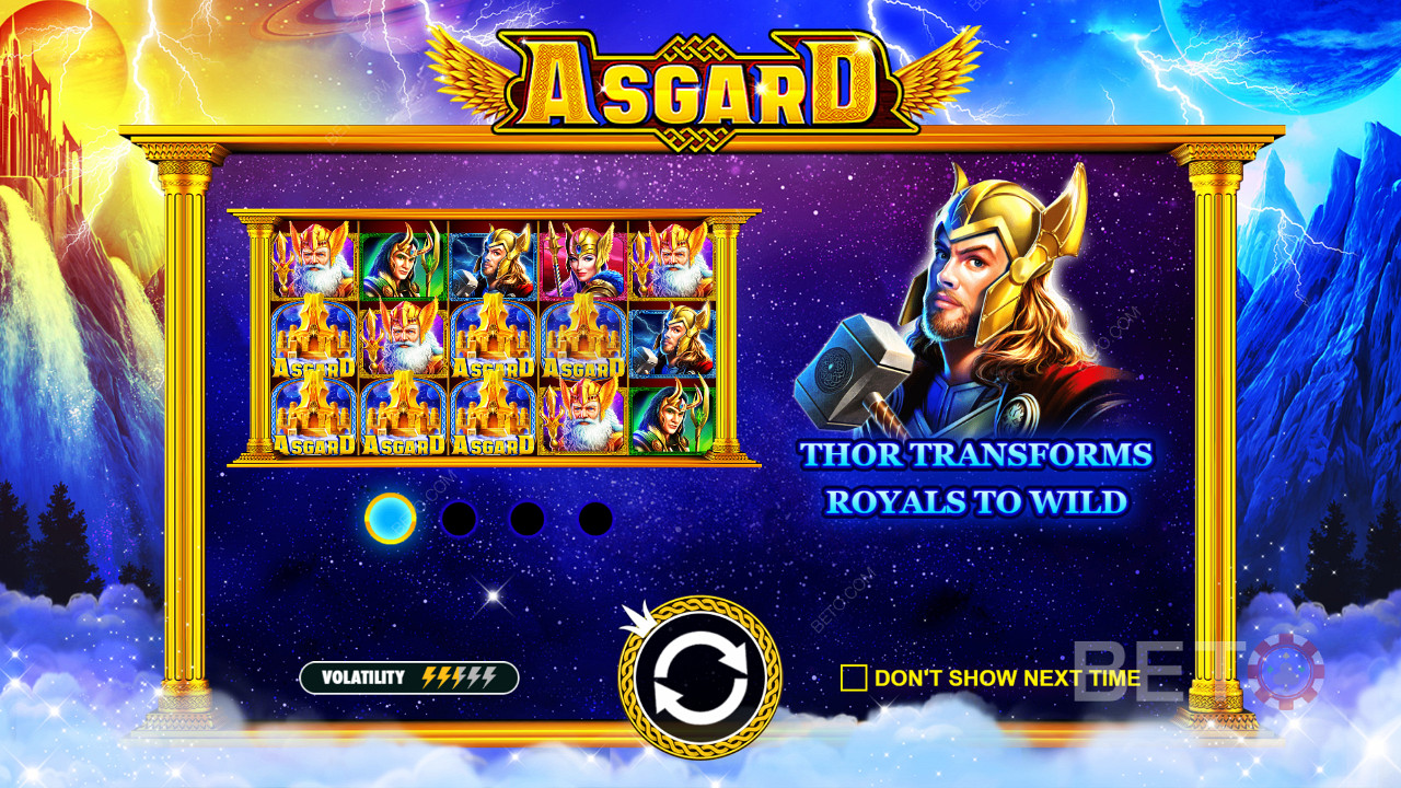 Asgard slot makinesinde birçok eğlenceli özelliğin ve orta varyansın tadını çıkarın