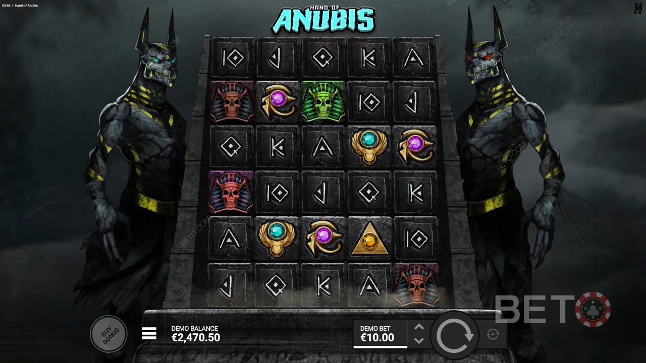 Daha büyük düzen, Hand of Anubis çevrimiçi slotunda daha fazla kazanç elde etmenize yardımcı olur