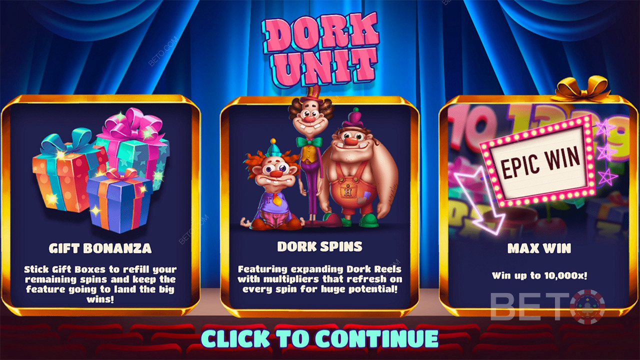 Dork Unit slot makinesinde 2 harika bonus oyununun ve yüksek Maksimum Kazanç