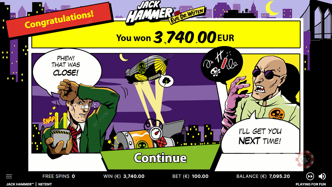Jack Hammer online slotunda devasa kazançların ve harika bir hikayenin tadını çıkarın