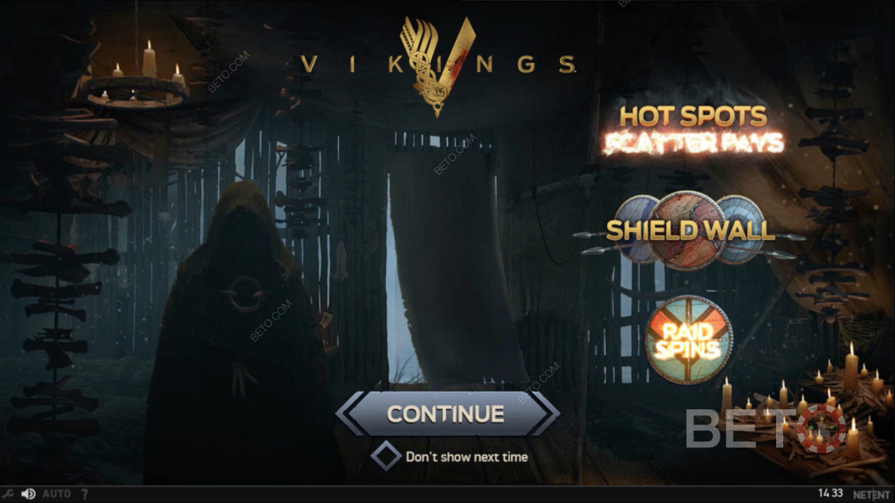 Vikings Online Slot Başlangıç Ekranı