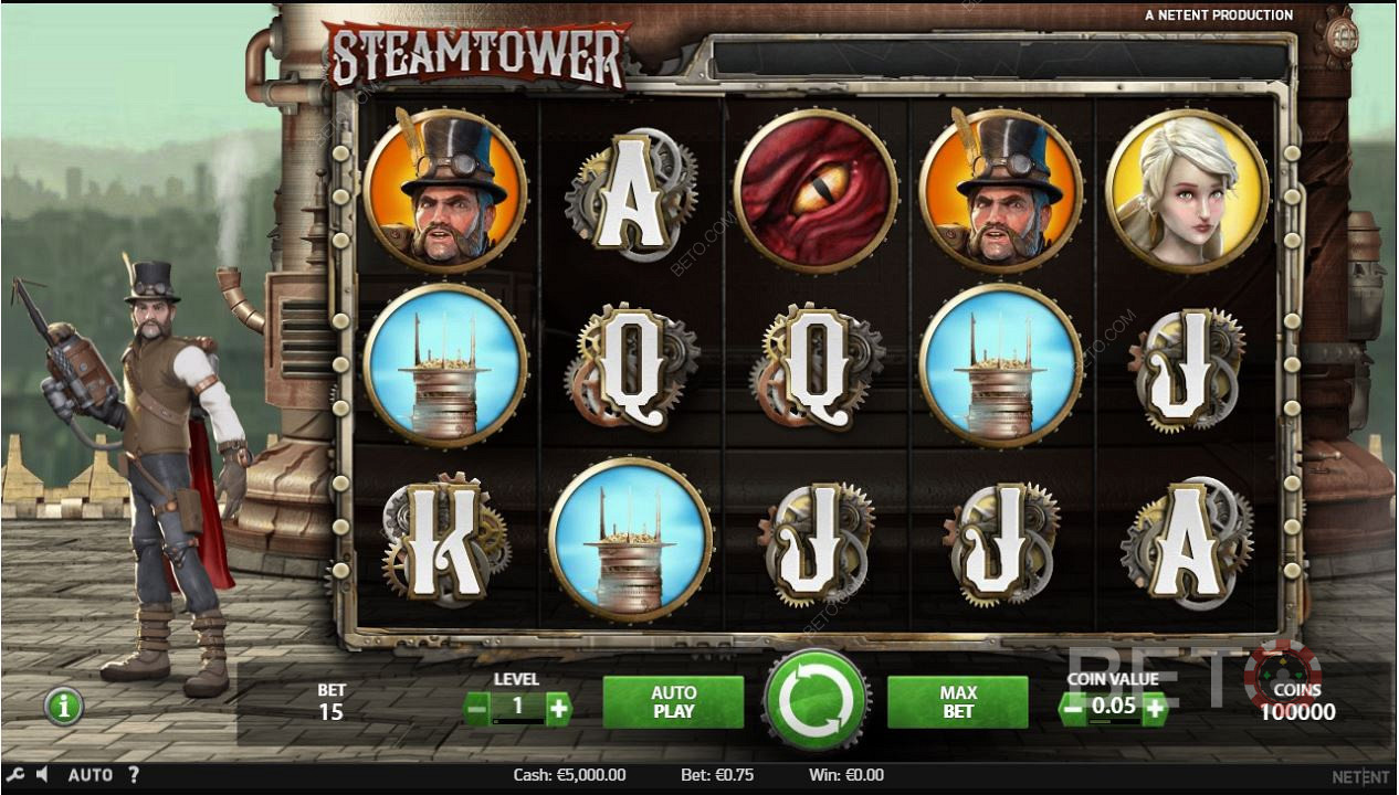 Steam Tower Online Slot Oynanışı