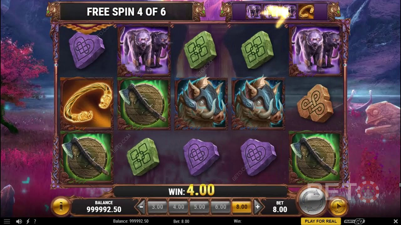 Faces of Freya Online Slot Oyununda Ücretsiz Döndürme