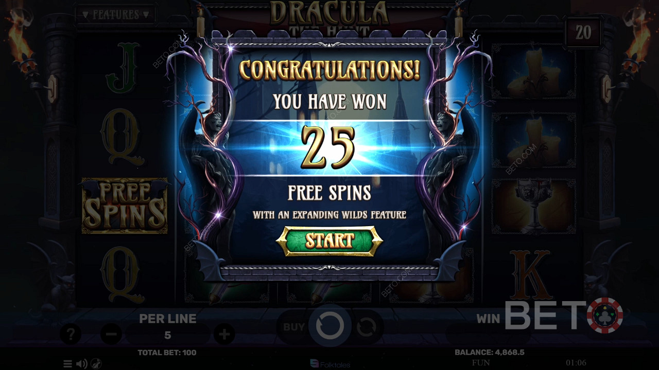 Dracula The Hunt Online Slot oyununda bahsinizin 3.000 katını kazanın!