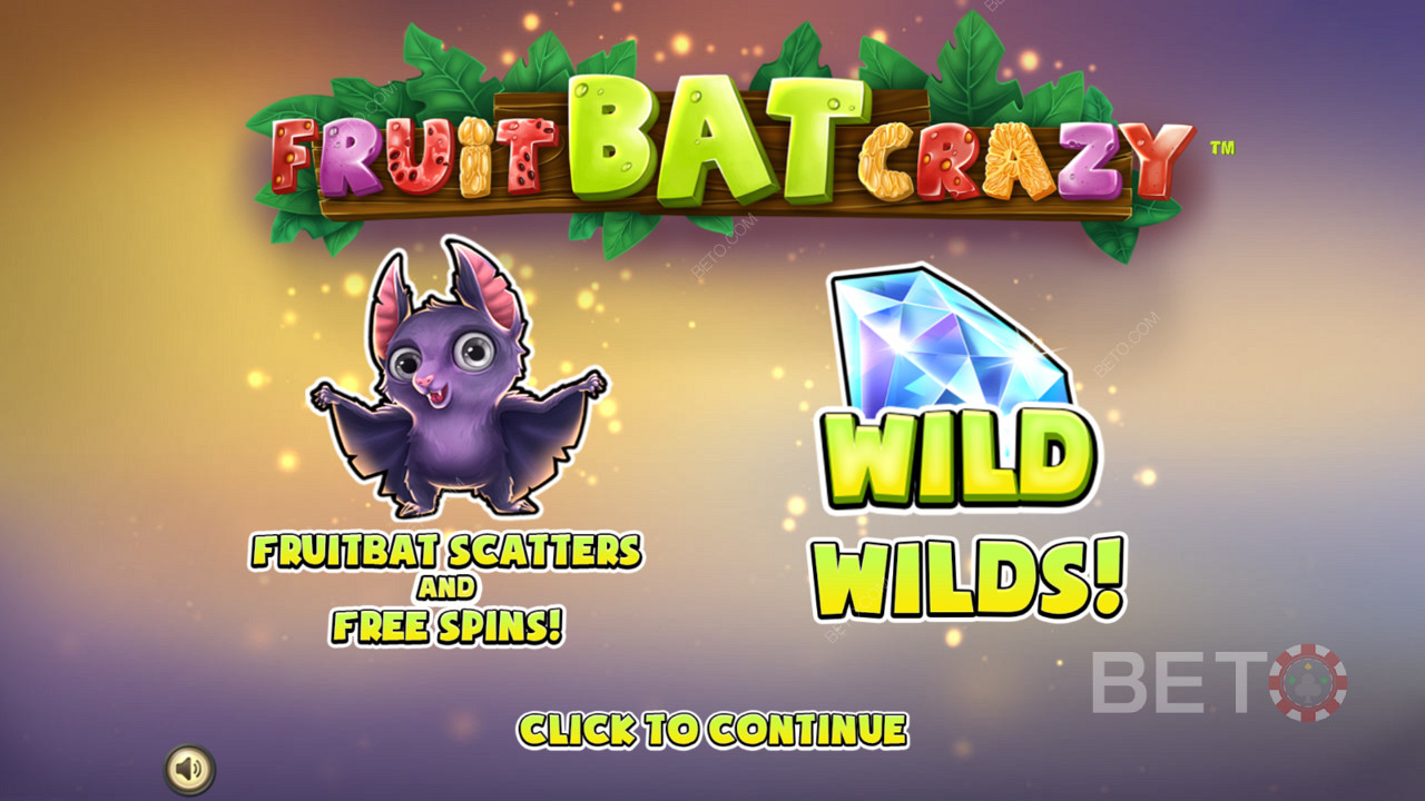 Fruit Bat Crazy - Sevimli bir Meyve Yarasası size Wild, Scatters ve Free Spins ile bolca eğlence sunar