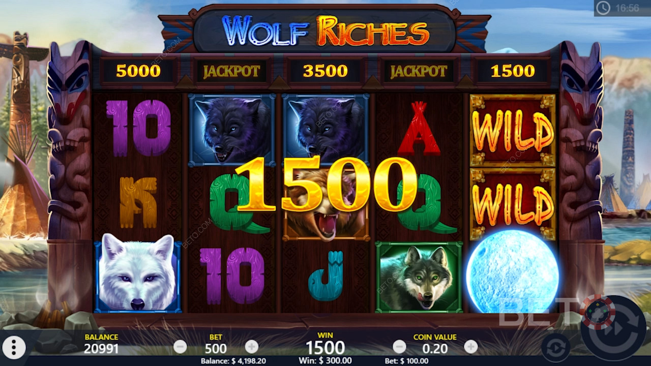 Wolf Riches slot makinesinde istikrarlı kazançların tadını çıkarın