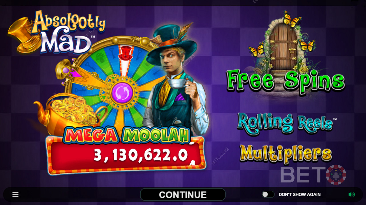Absolootly Mad: Mega Moolah video slotunda artan jackpotların ve diğer özelliklerin tadını çıkarın