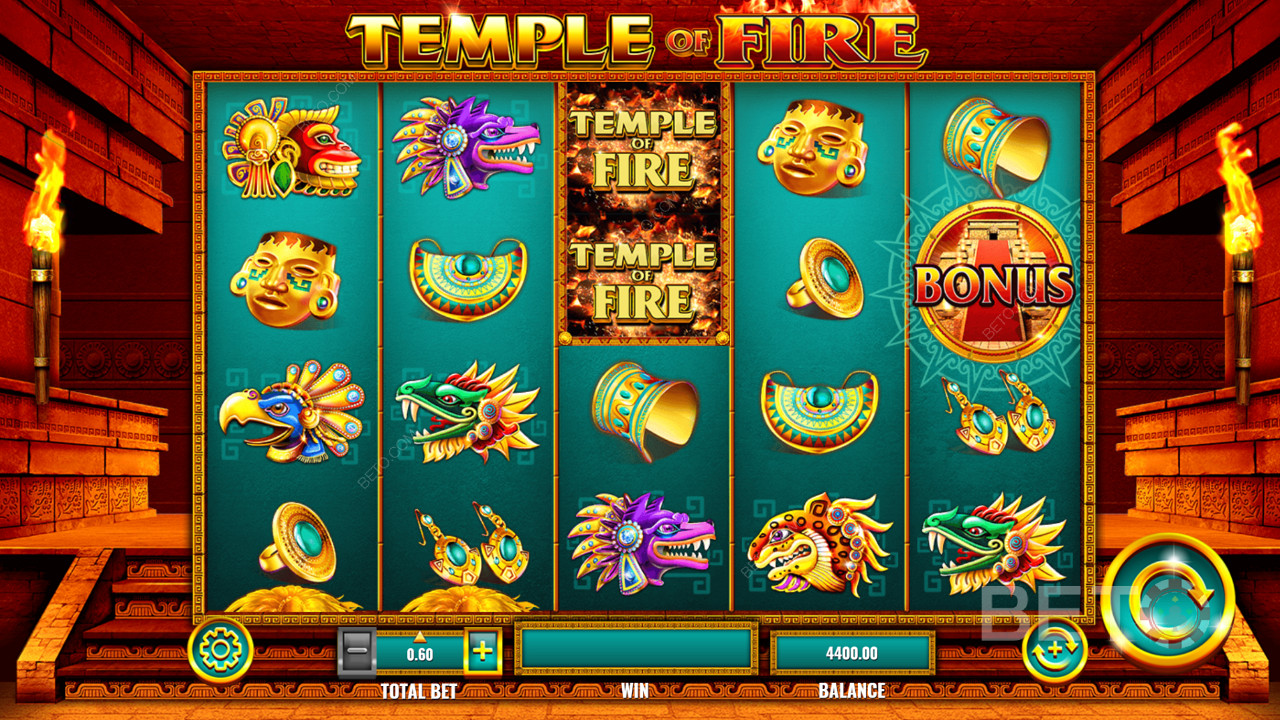 Temple of Fire video slotu