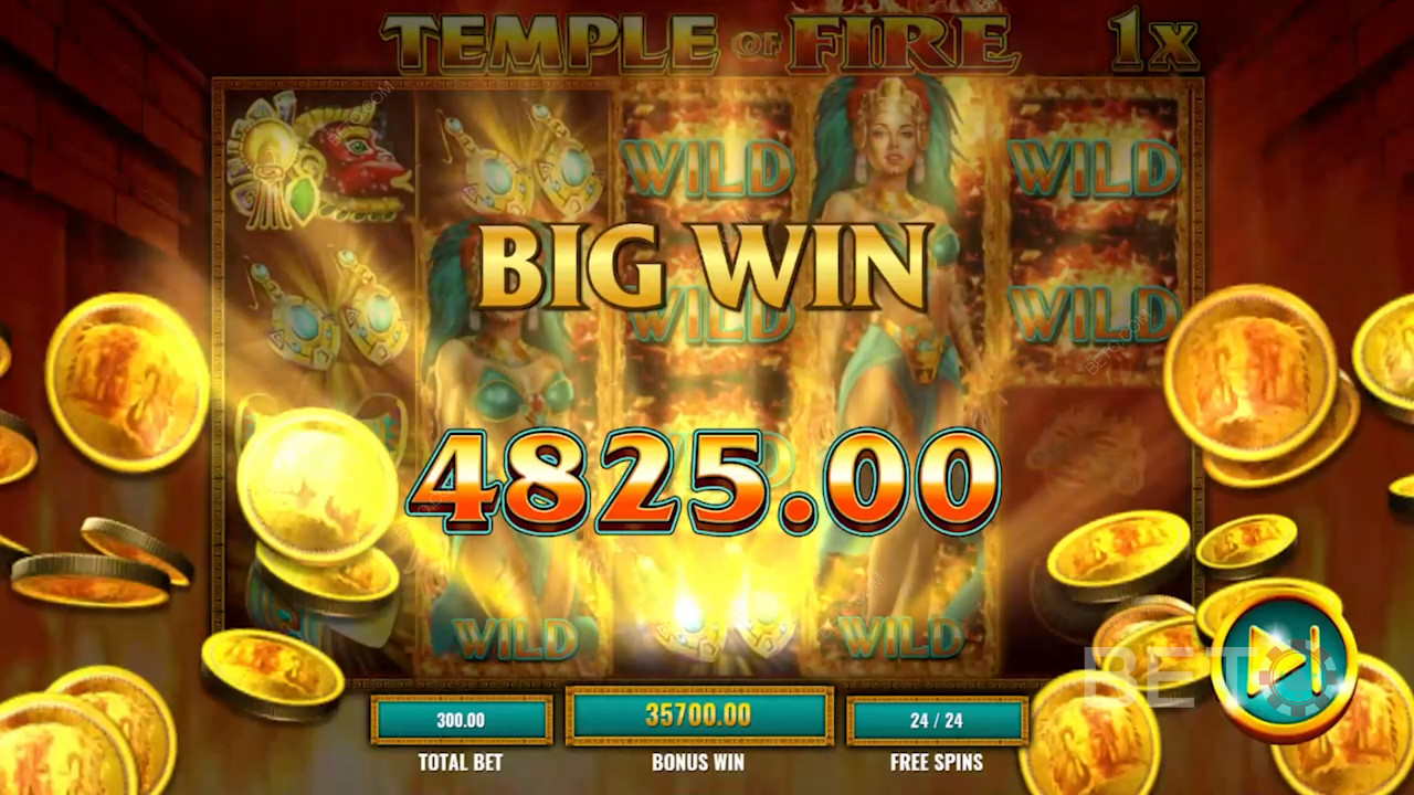 Temple of Fire online slotunda büyük kazanç