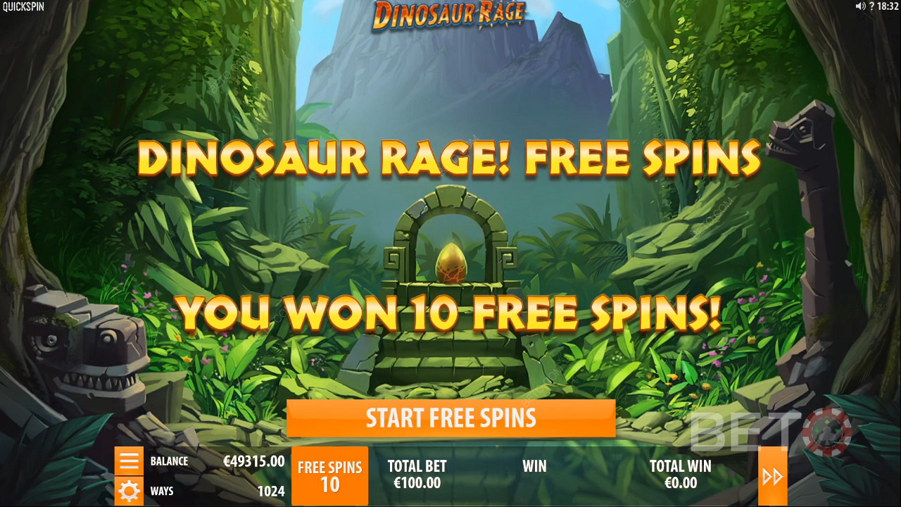 Ücretsiz Döndürme Kazanma Dinosaur Rage