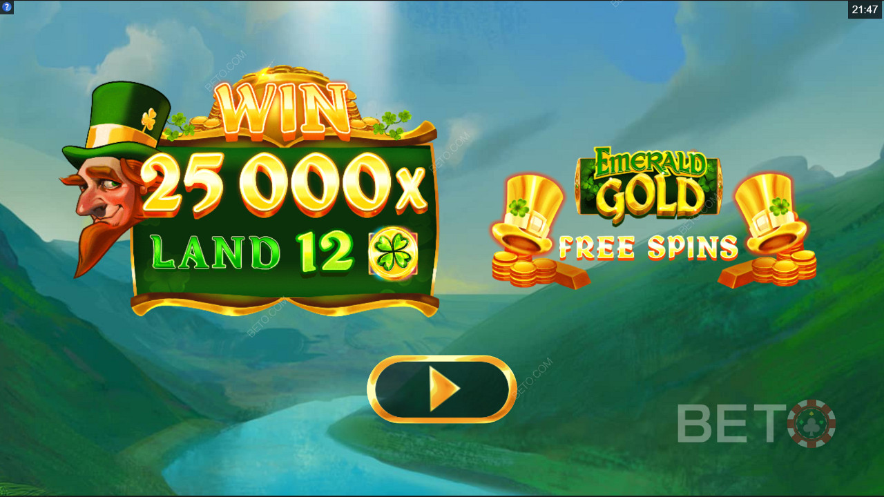 Emerald Gold slot makinesinde bahsinizin 25.000 katını kazanın