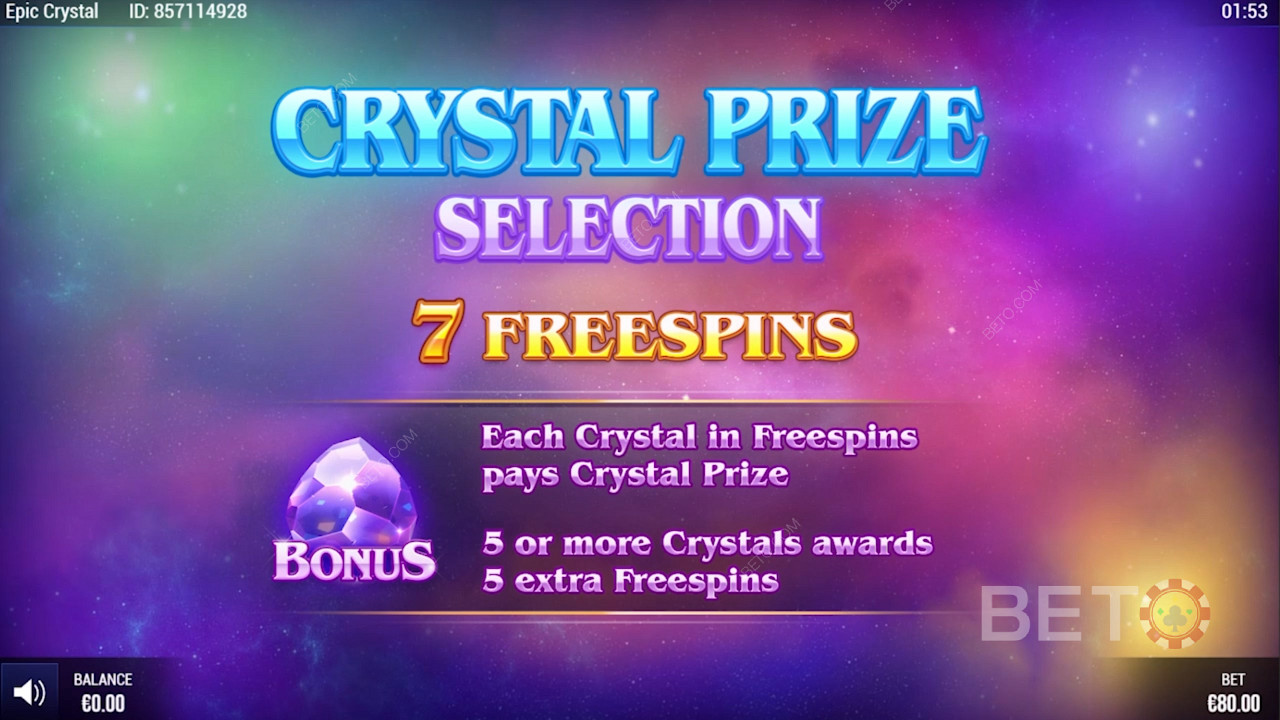 Özel Ücretsiz Döndürme Epic Crystal