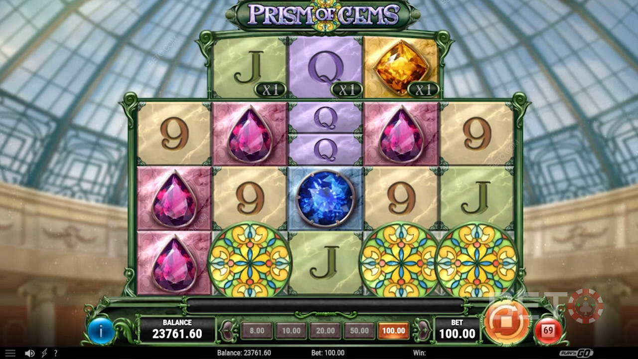 Prism of Gems video slotu - Parlak renkli Değerli Taşlar