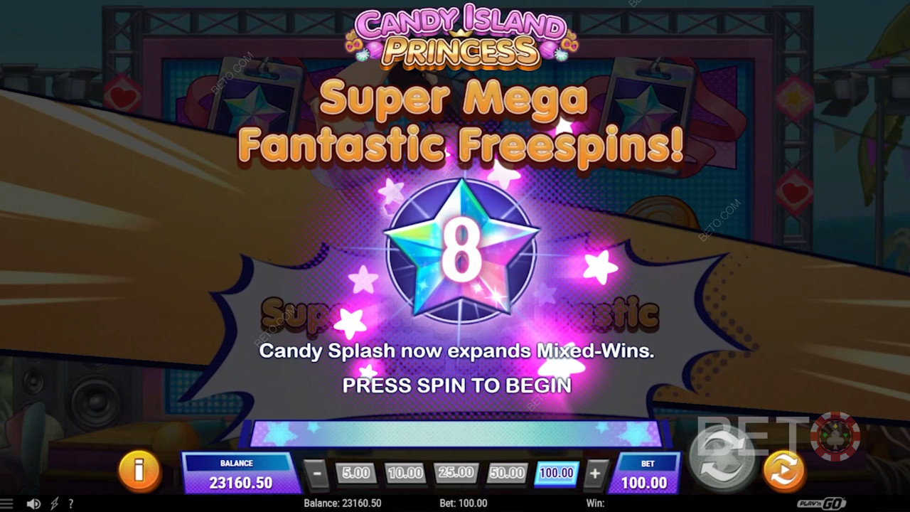 Gösterişli ücretsiz dönüşler Candy Island Princess
