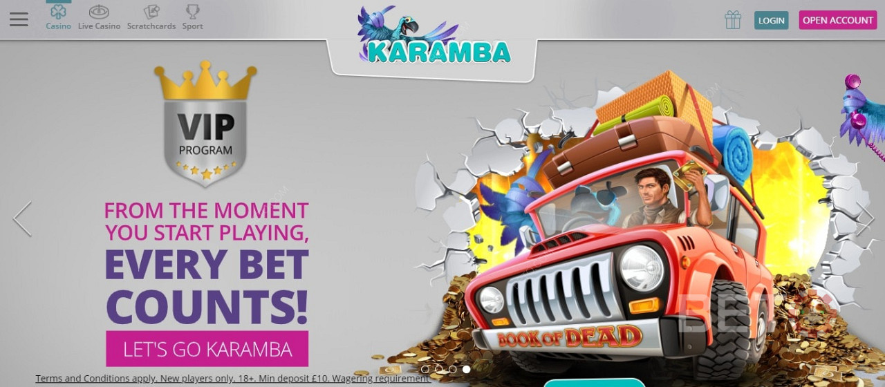 Adresinden VIP üye olun Karamba