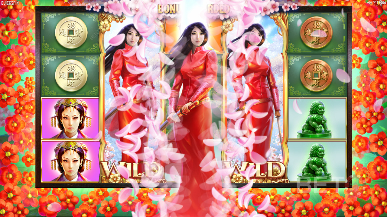 Quickspin Sakura Fortune ile - Kötü imparatorlarla savaşma macerasında bu güzel Japon Prensesine katılın