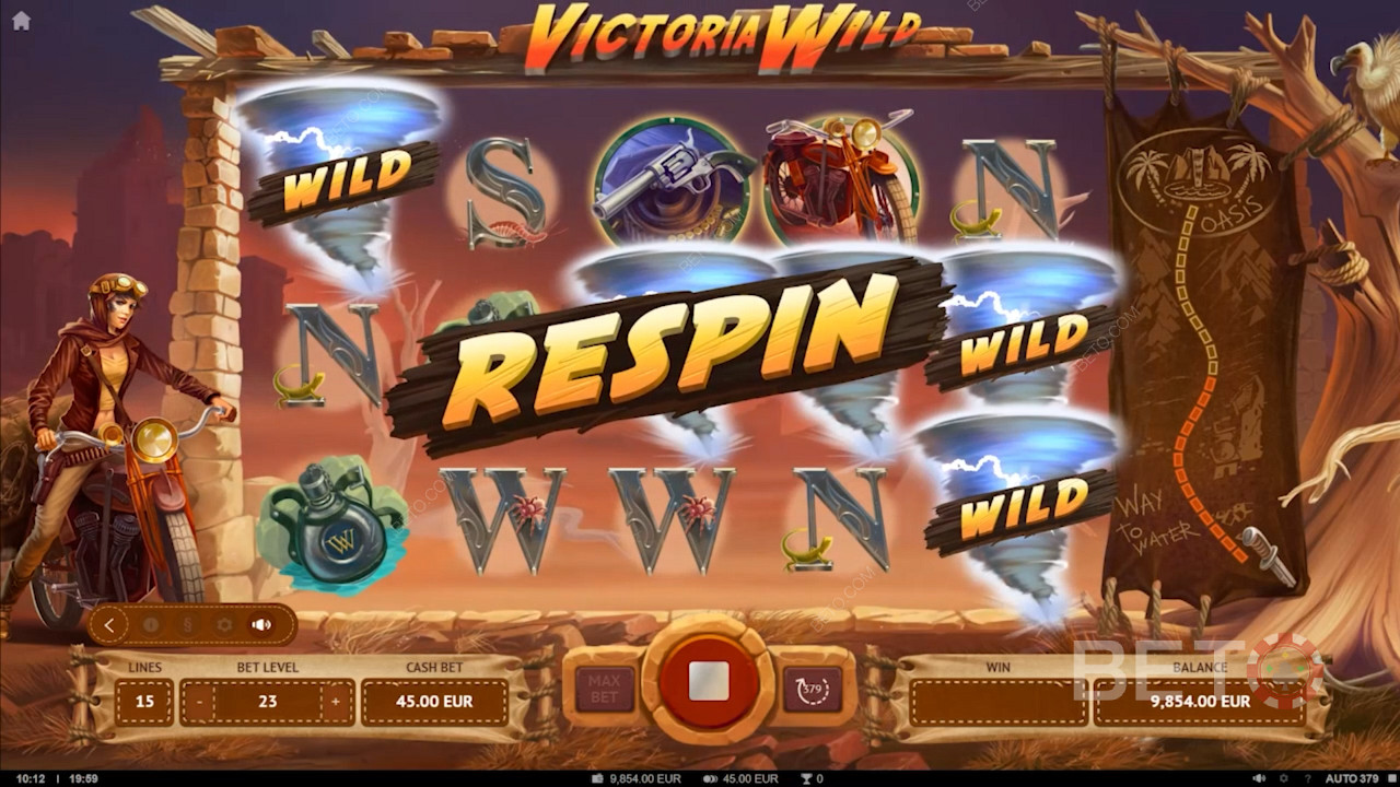 Victoria Wild farklı Free Spins türleri ve özel bir bonus içeren slot makinesi