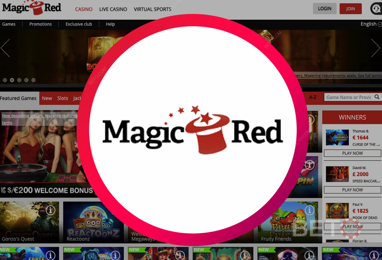 Magic Red online Casino - kullanıcı dostu bir web sitesi