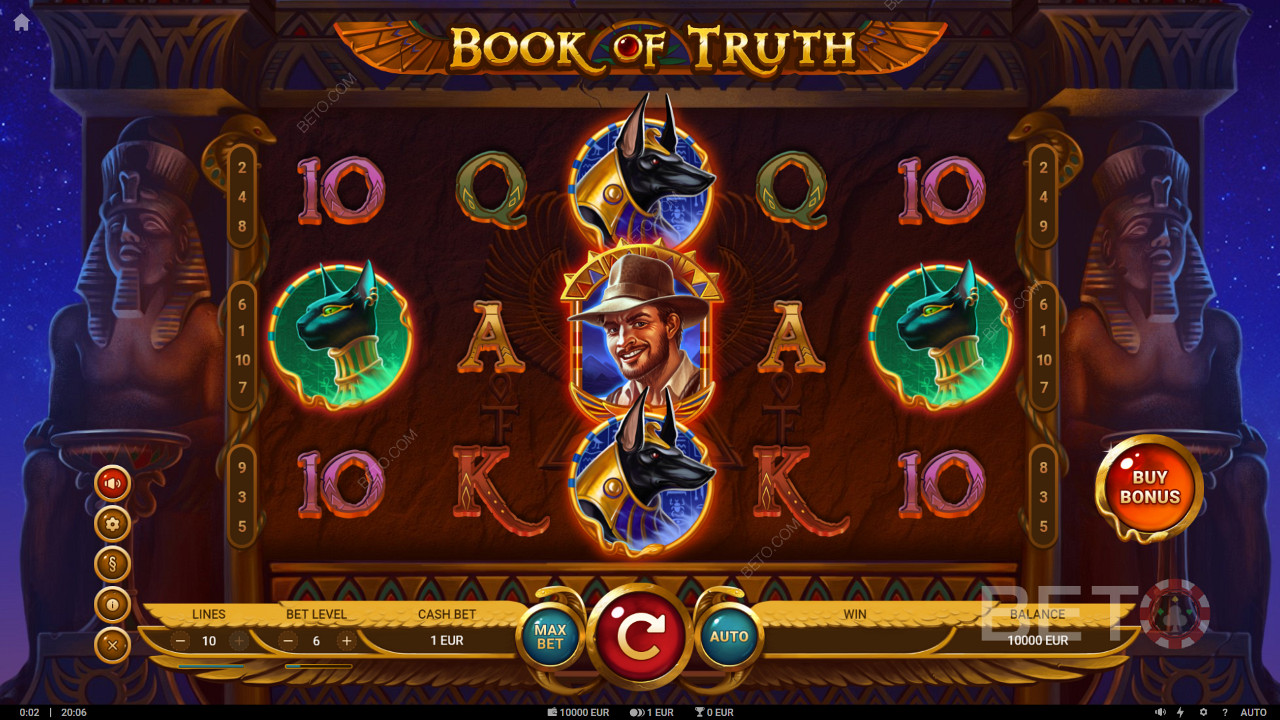 Book of Truth Genişleyen sembollere sahip iki tür Ücretsiz Döndürme içeren video slotu