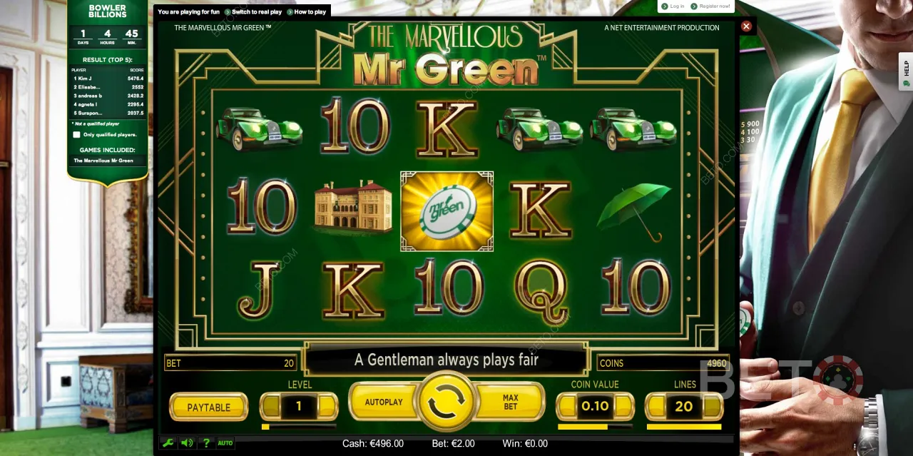Çevrimiçi slot oynamak için en iyi yer Mr Green oyun sitesidir.