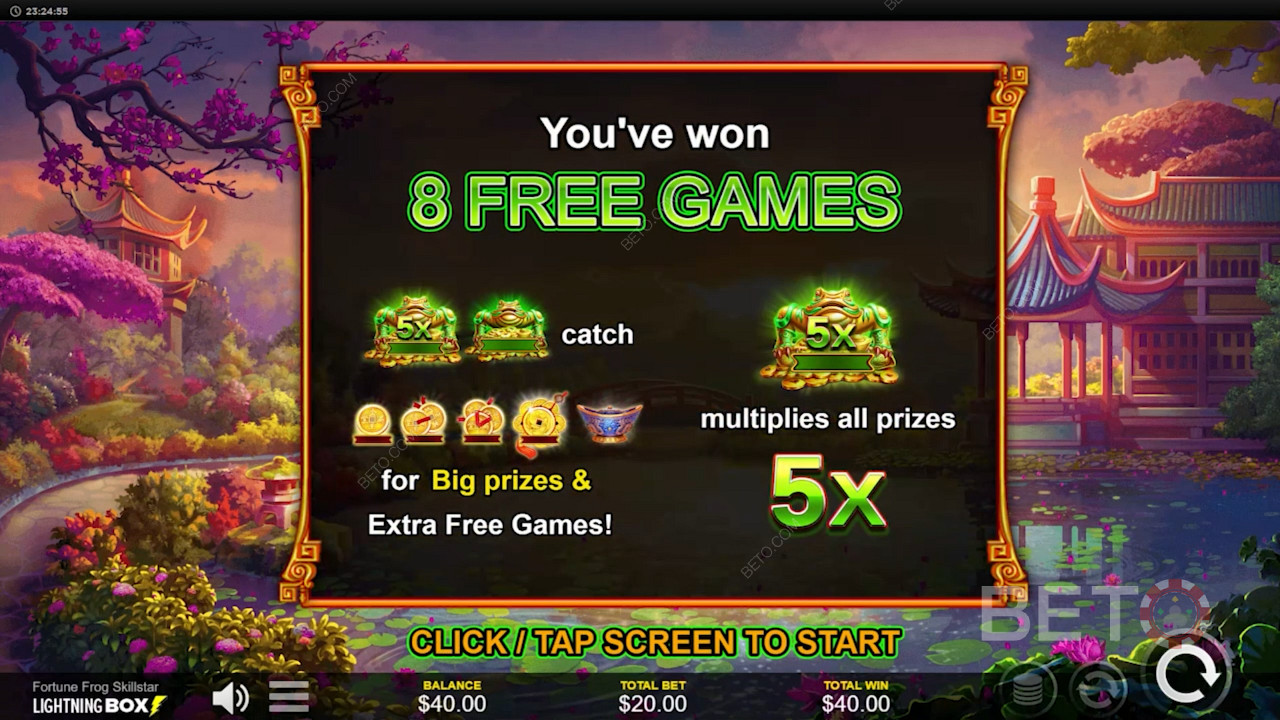 Fortune Frog Skillstar slot oyunu ile Büyük Kazanın - Bahsinizin 4,672 katı maksimum kazanç