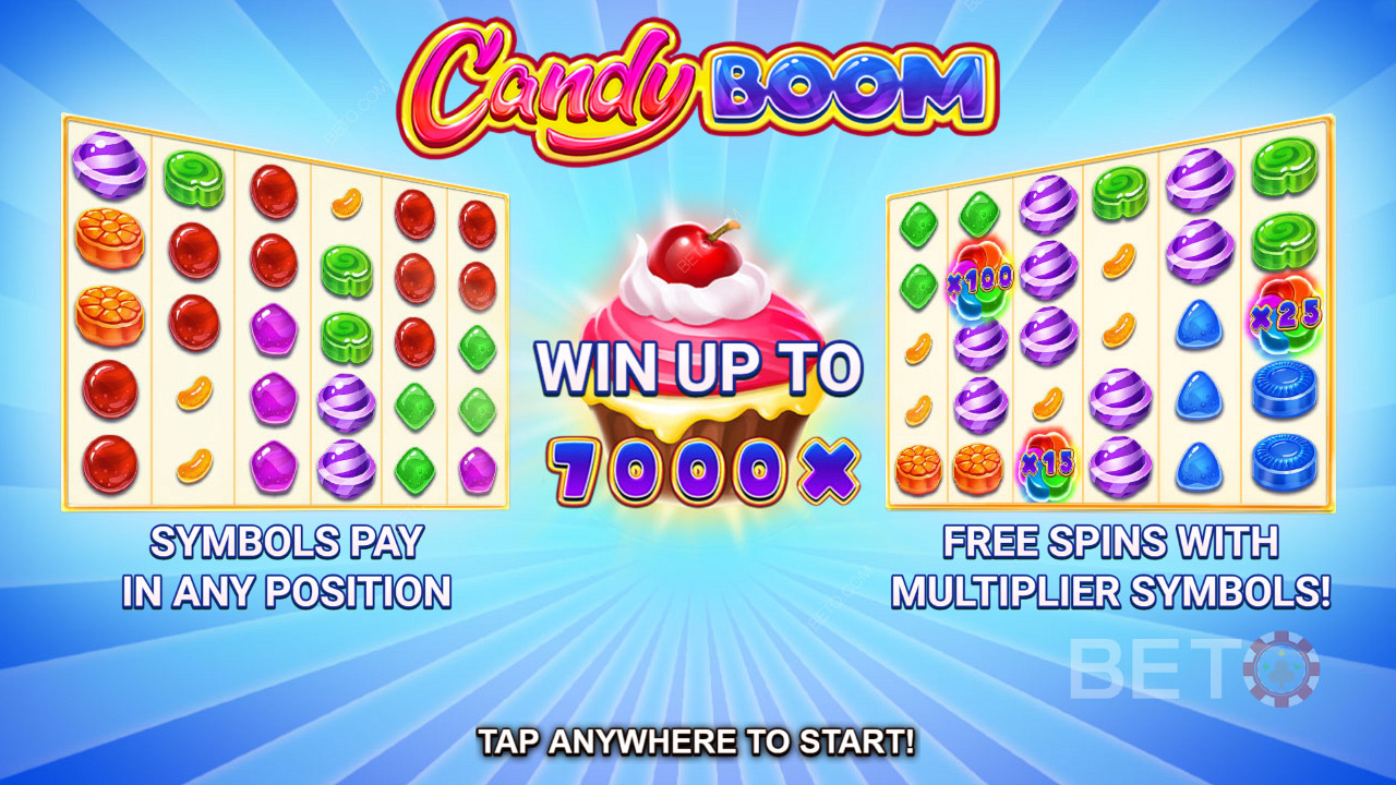Oyun oturumunuzu başlatmak için Candy Boom