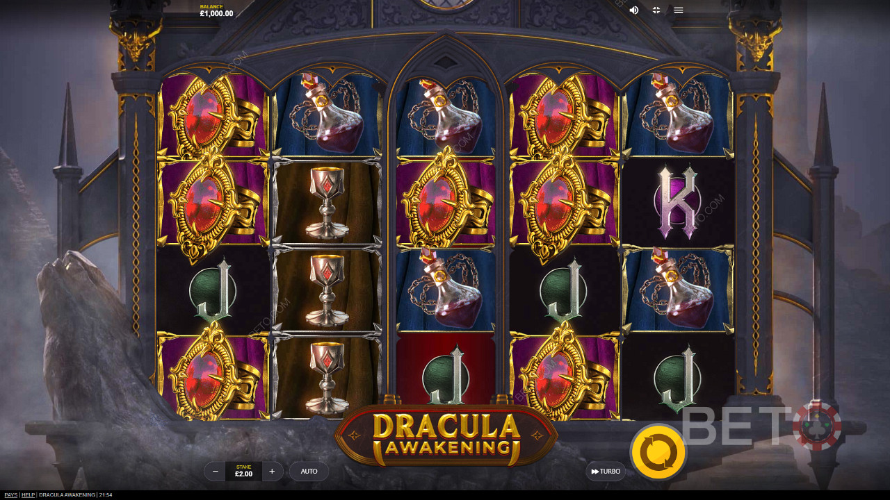 Dracula Awakening slot makinesinde güzel sembollerin ve temanın tadını çıkarın