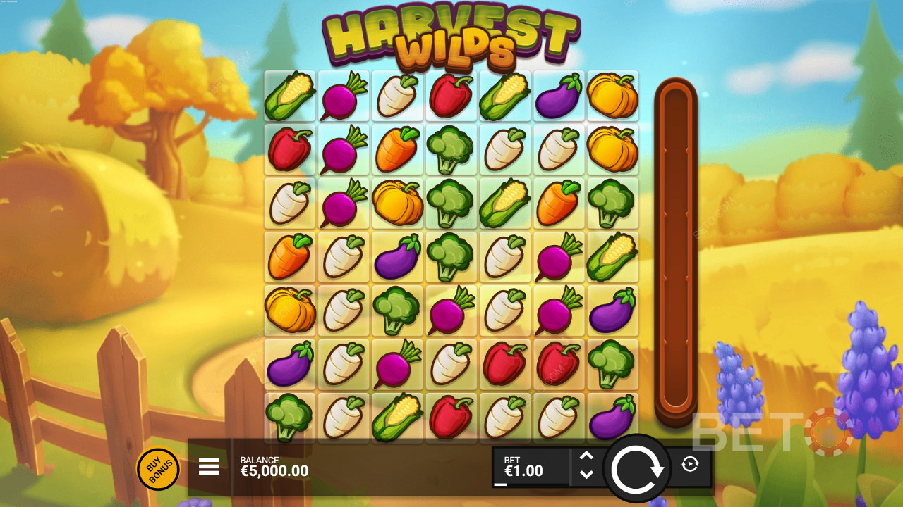 Harvest Wilds çevrimiçi slotunda çiftlik temasının tadını çıkarın