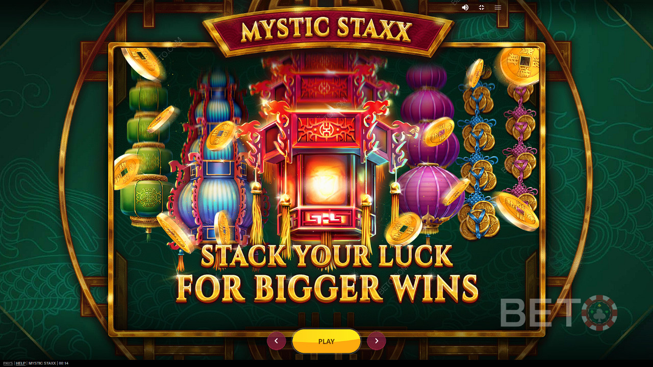 Genişleyen Yığınların keyfini çıkarın ve Mystic Staxx oyununda bahis miktarınızın 2.000 katına kadar kazanın