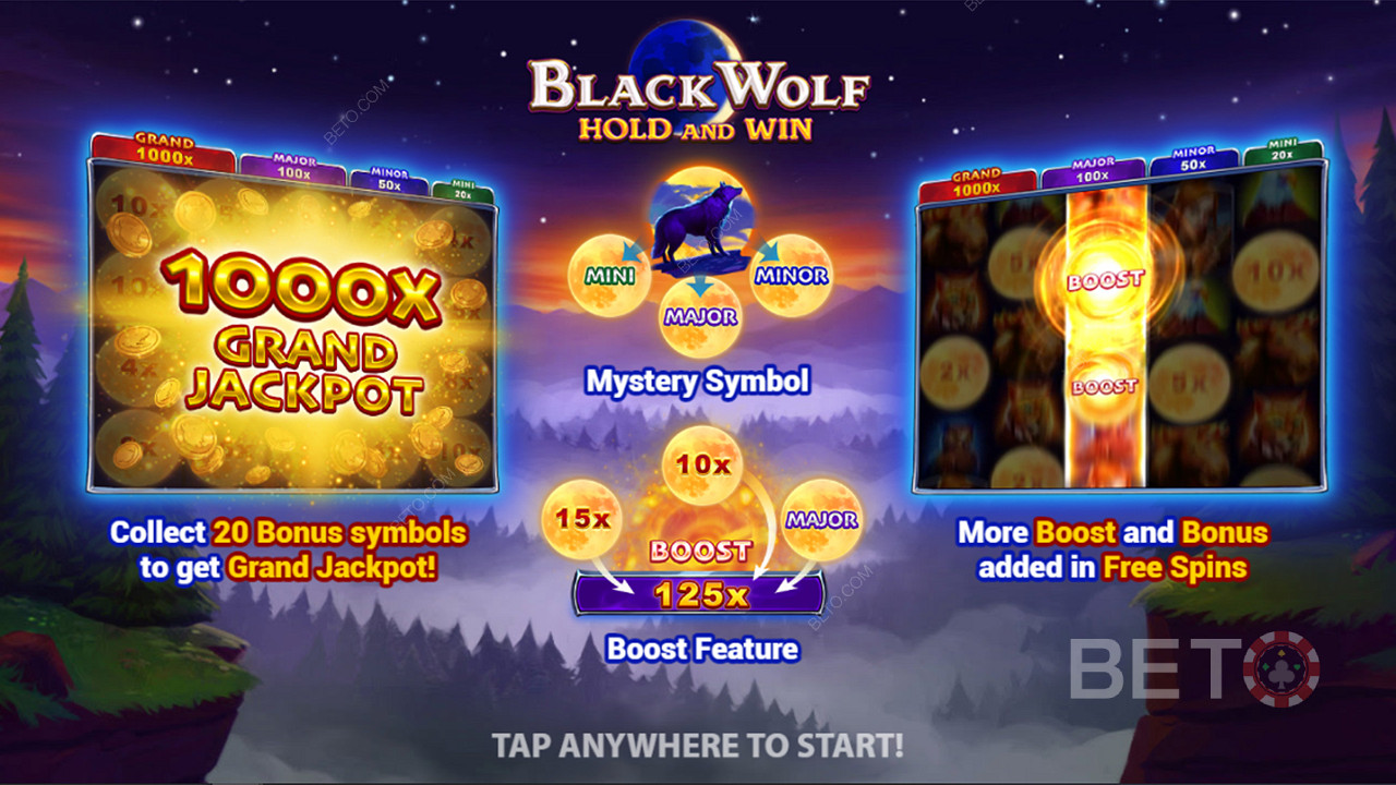 Bugün oynamaya başlayın ve Black Wolf tutma ve kazanma bonusları kazanın