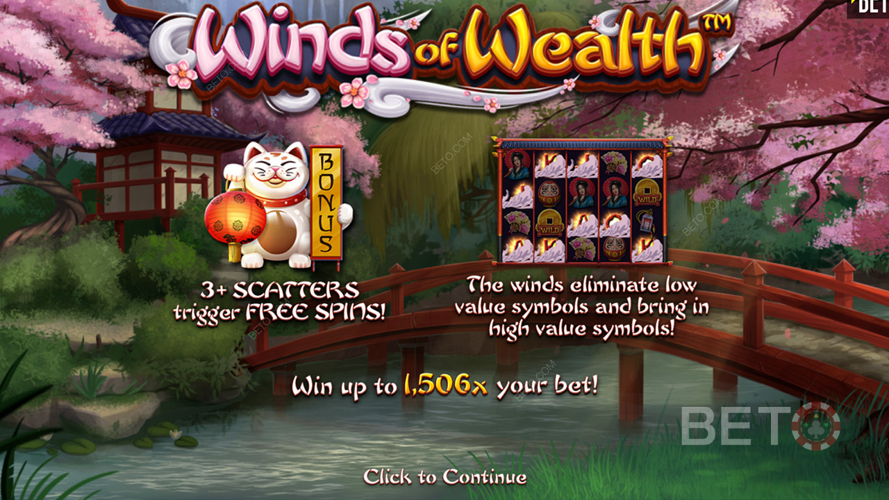 Winds of Wealth çevrimiçi slotunda Maksimum Kazanç, bahis miktarınızın 1,506 katıdır