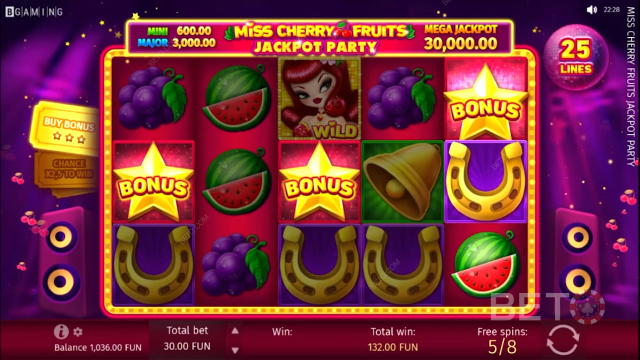 Miss Cherry Fruits Jackpot Party Ücretsiz Oyna