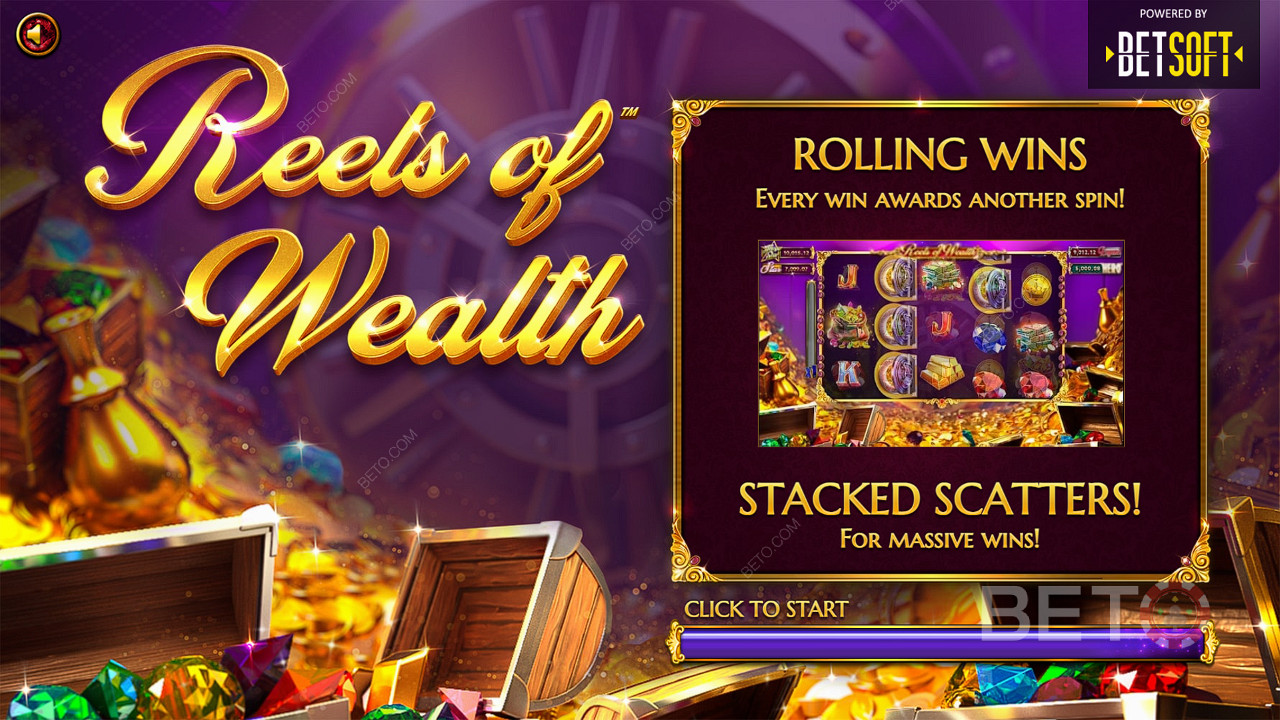 Reels of Wealth slotunda Rolling Wins ve Scatter Pays gibi özellikler birbirini tamamlıyor