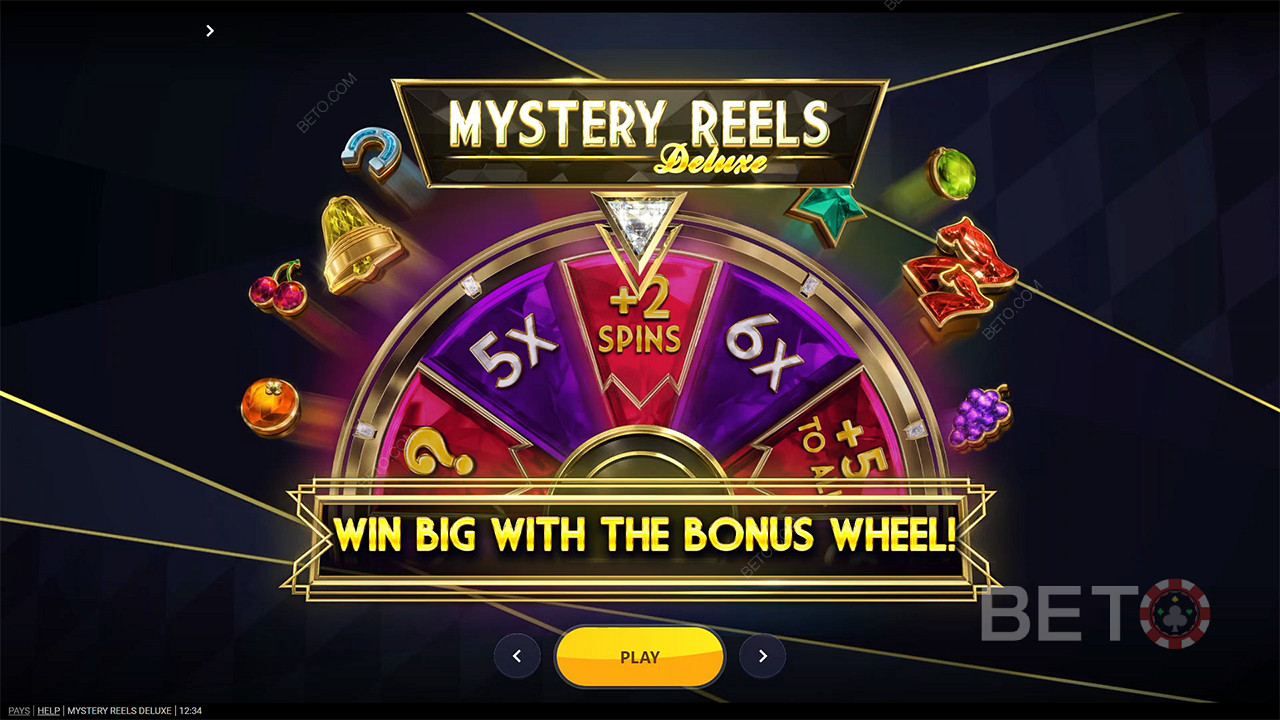 Mystery Reels Deluxe slotunda Bonus Çarkını çevirin ve büyük ödüller kazanın