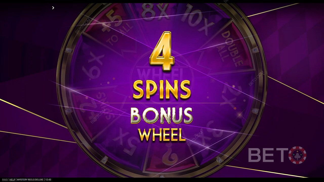 Wheel Deluxe sembollerini tutturarak Bonus Çarkında 15 spine kadar kazanın